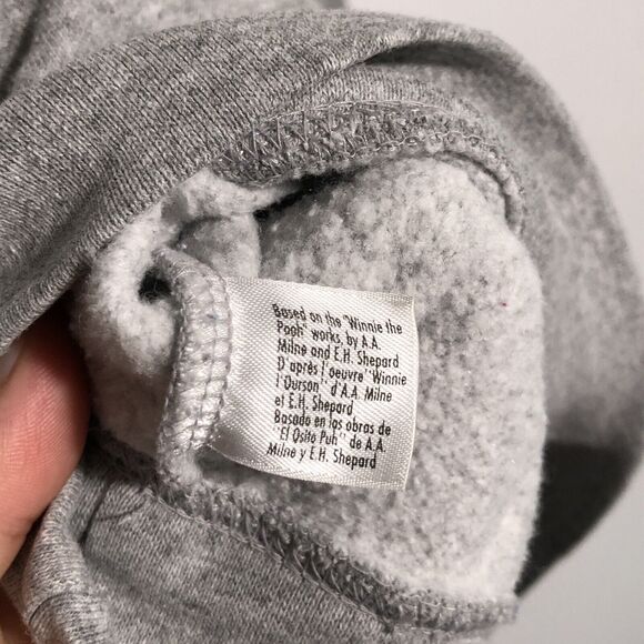 Winnie the Pooh Winter Sweatshirt Women Small Gray Christmas Disney Store Piglet - Picture 9 of 9